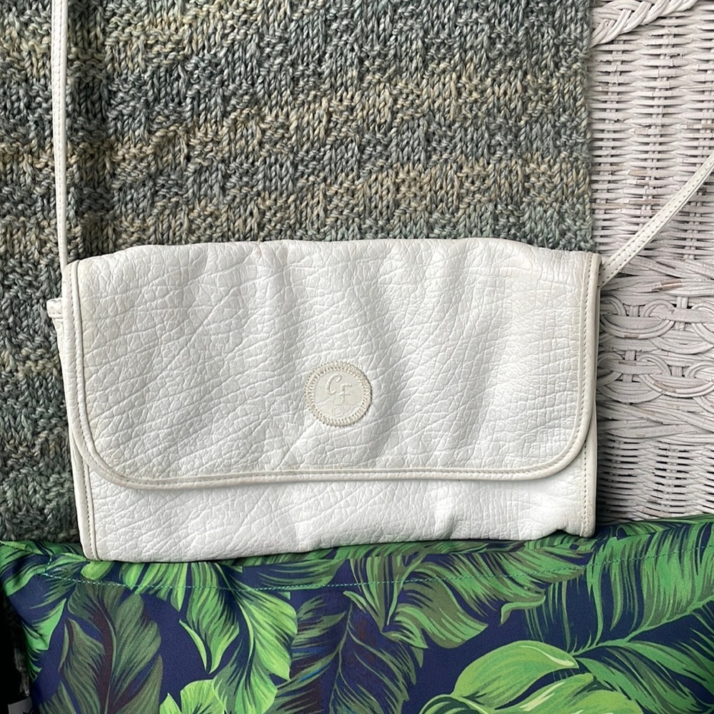Carlos Falchi Ivory Crossbody Bag